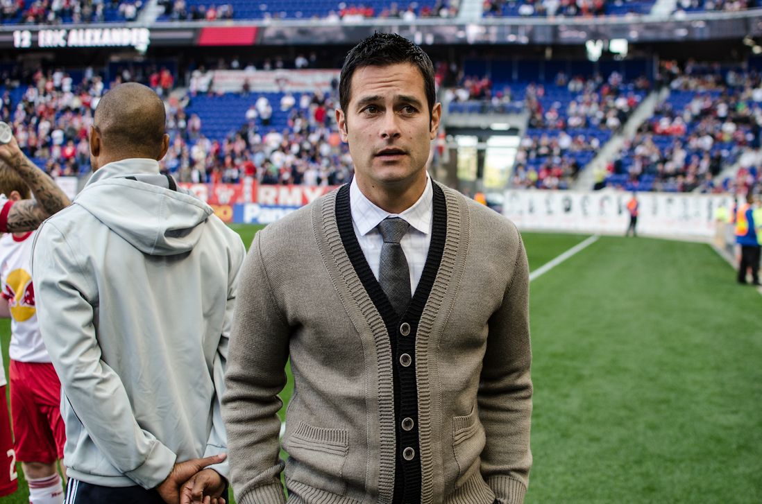 Mike Petke (and his sweater.)